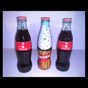 World of Coca Cola bottles collectibles (birthday)